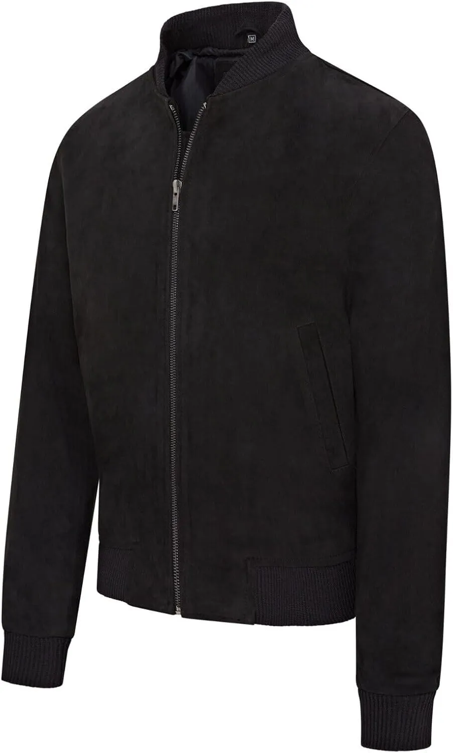 Infinity Leather Mens Soft Goat Suede MA-1 Varsity Bomber Jacket