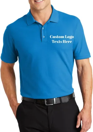 INK STITCH K100 Men Custom Stitching Embroidery Logo Text Design Your Own Core Pique Polo Shirts