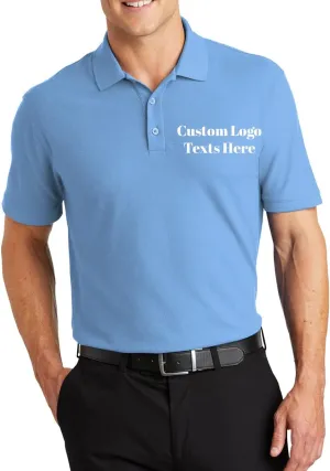 INK STITCH K100 Men Custom Stitching Embroidery Logo Text Design Your Own Core Pique Polo Shirts