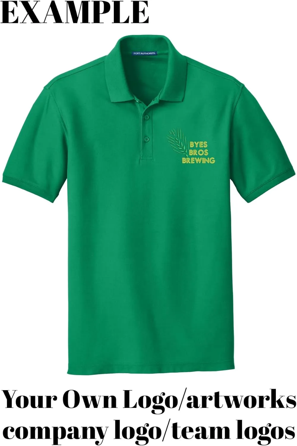 INK STITCH K100 Men Custom Stitching Embroidery Logo Text Design Your Own Core Pique Polo Shirts