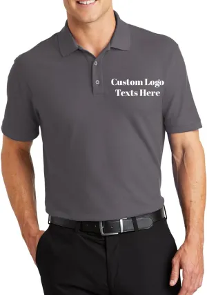 INK STITCH K100 Men Custom Stitching Embroidery Logo Text Design Your Own Core Pique Polo Shirts