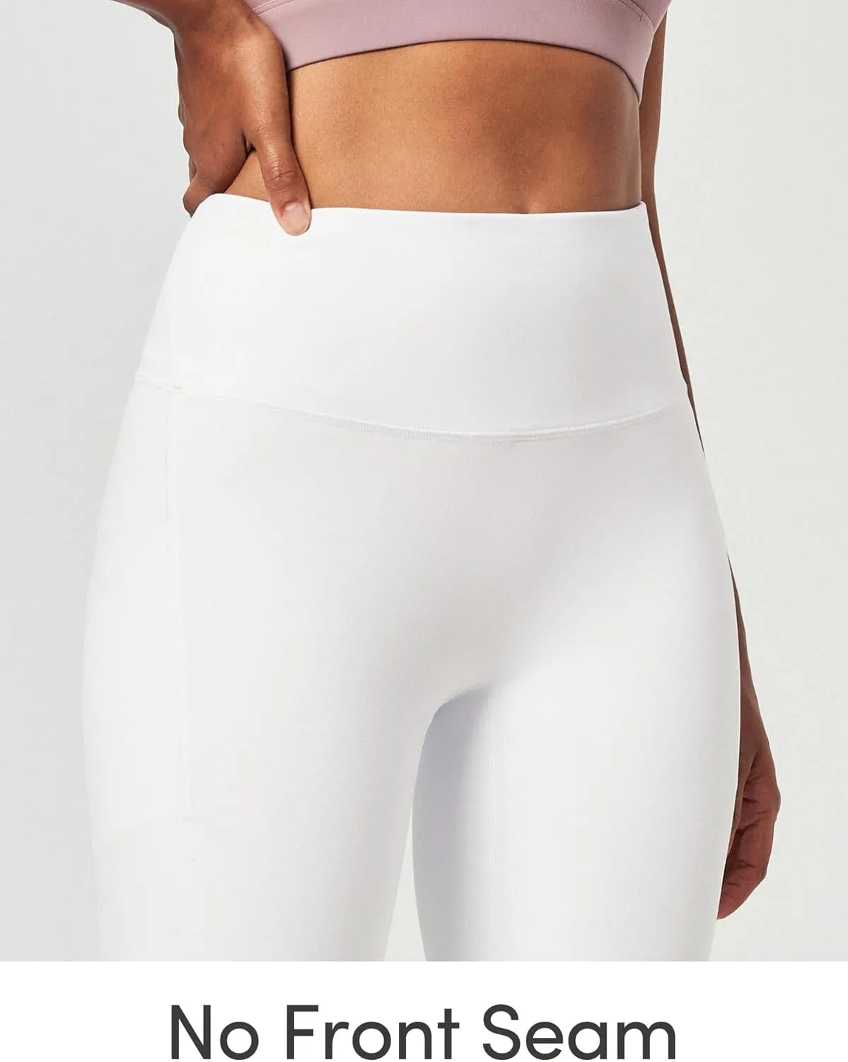 IUGA Capri Leggings for Women with Pockets Women's High Waisted Knee Length Capris Compression Yoga Pants Workout Leggings