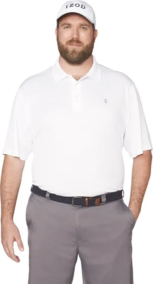 IZOD Men's Big and Tall Performance Golf Grid Polo