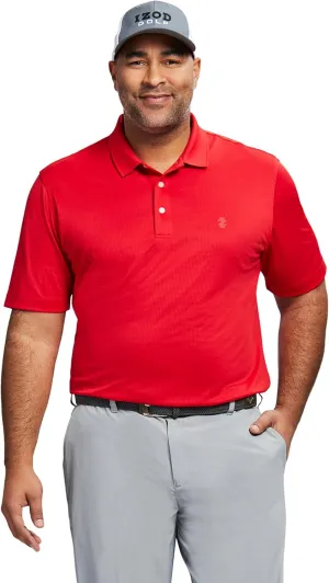 IZOD Men's Big and Tall Performance Golf Grid Polo