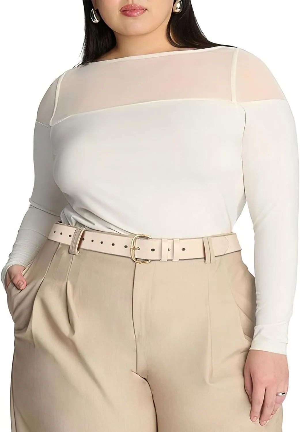 JASGOOD Women Leather Belt for Jeans Pants Gold Buckle Lady Casual Dress Waist Belt