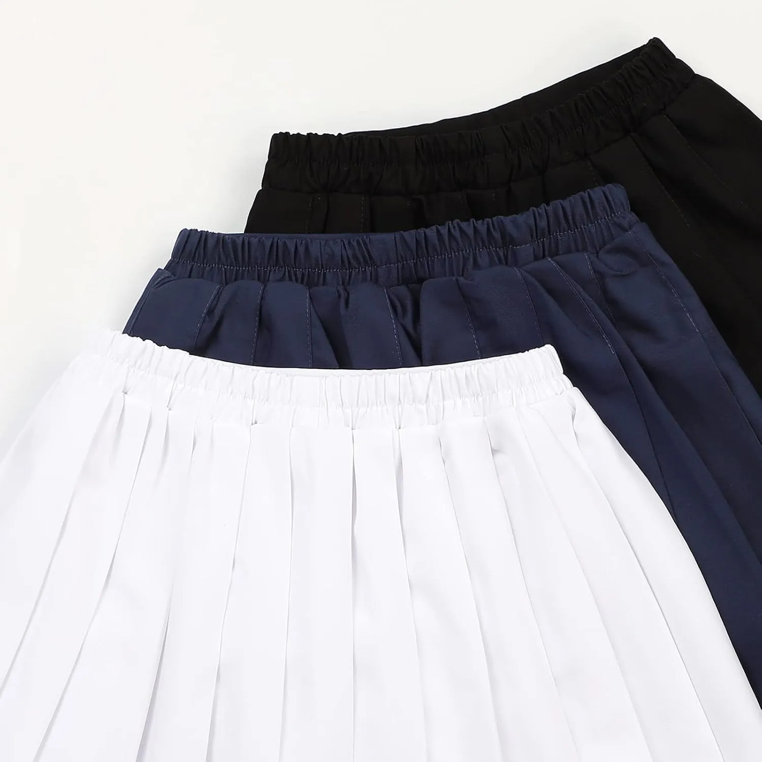 KEREDA Girls Pleated Mini Skirt High Waist Tennis School Uniform Skirts 4-14 Years