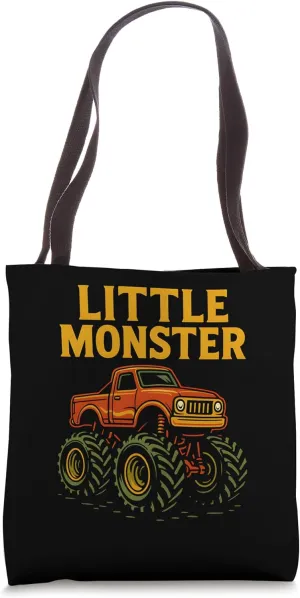 Kids Little Monster Truck Fun Boys Monster Truck Birthday Tote Bag
