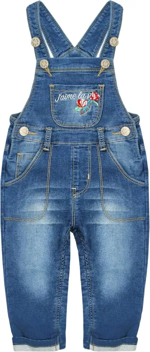KIDSCOOL SPACE Baby Denim Overall,Toddler Little Soft Cute Jean Jumper