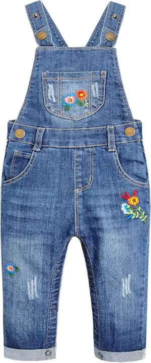 KIDSCOOL SPACE Baby Denim Overall,Toddler Little Soft Cute Jean Jumper