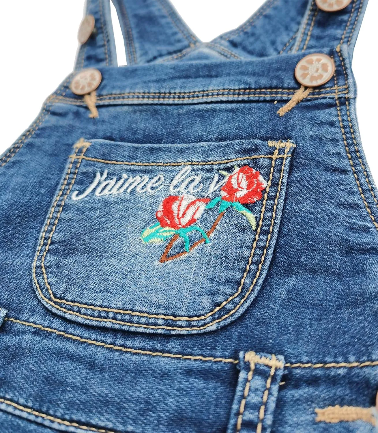 KIDSCOOL SPACE Baby Denim Overall,Toddler Little Soft Cute Jean Jumper