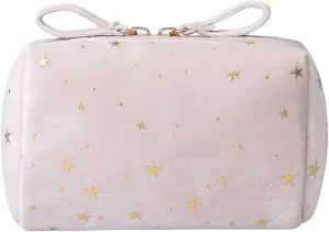 Ladies Toiletry Makeup Soft Lipstick Organiser Portable Beauty Cosmetic Bag (White)