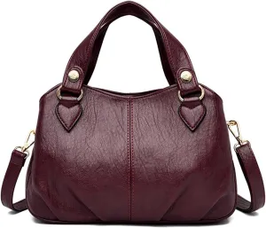 Large Tote Bag with Zipper for Women - Stylish Shoulder Purse and Top Handle Satchel Handbag for Travel and Work (Brown)