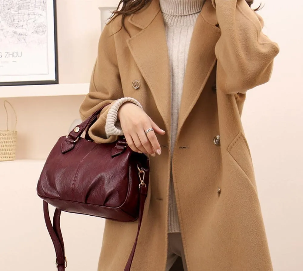 Large Tote Bag with Zipper for Women - Stylish Shoulder Purse and Top Handle Satchel Handbag for Travel and Work (Brown)