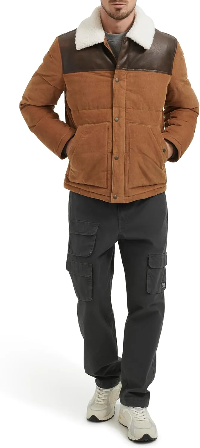 Levi's Men's Out West Mixed Media Puffer Jacket
