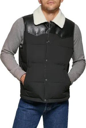 Levi's Men's Out West Mixed Media Puffer Jacket