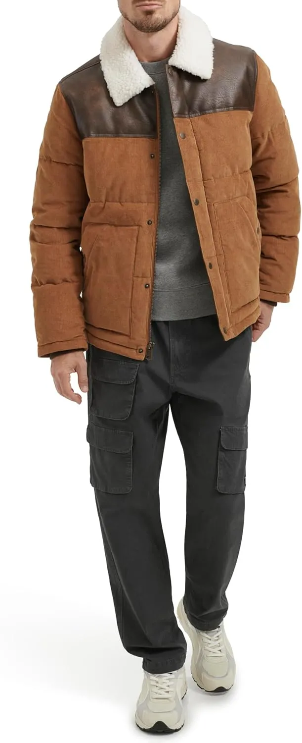 Levi's Men's Out West Mixed Media Puffer Jacket