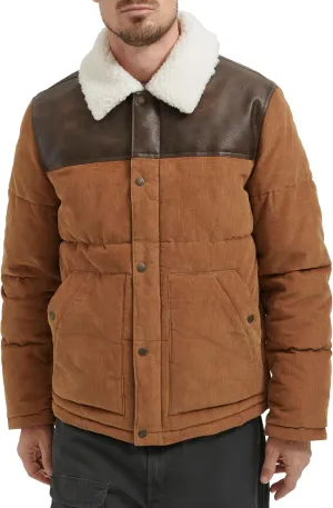 Levi's Men's Out West Mixed Media Puffer Jacket