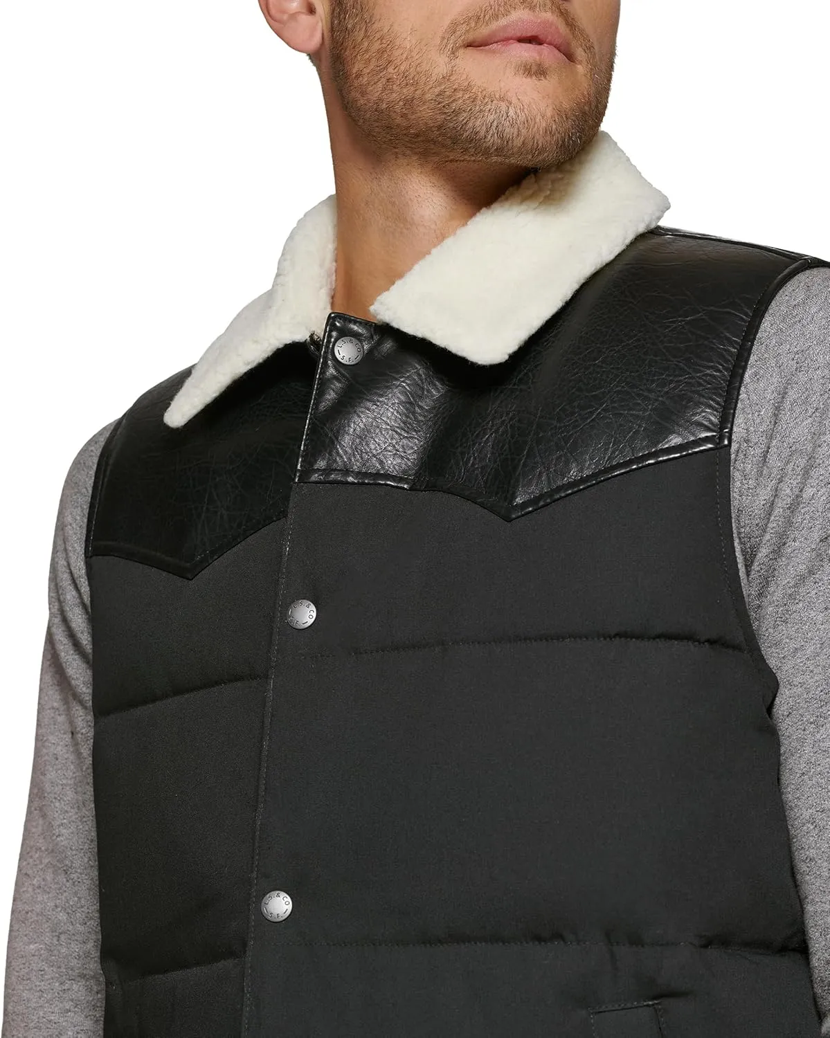 Levi's Men's Out West Mixed Media Puffer Jacket