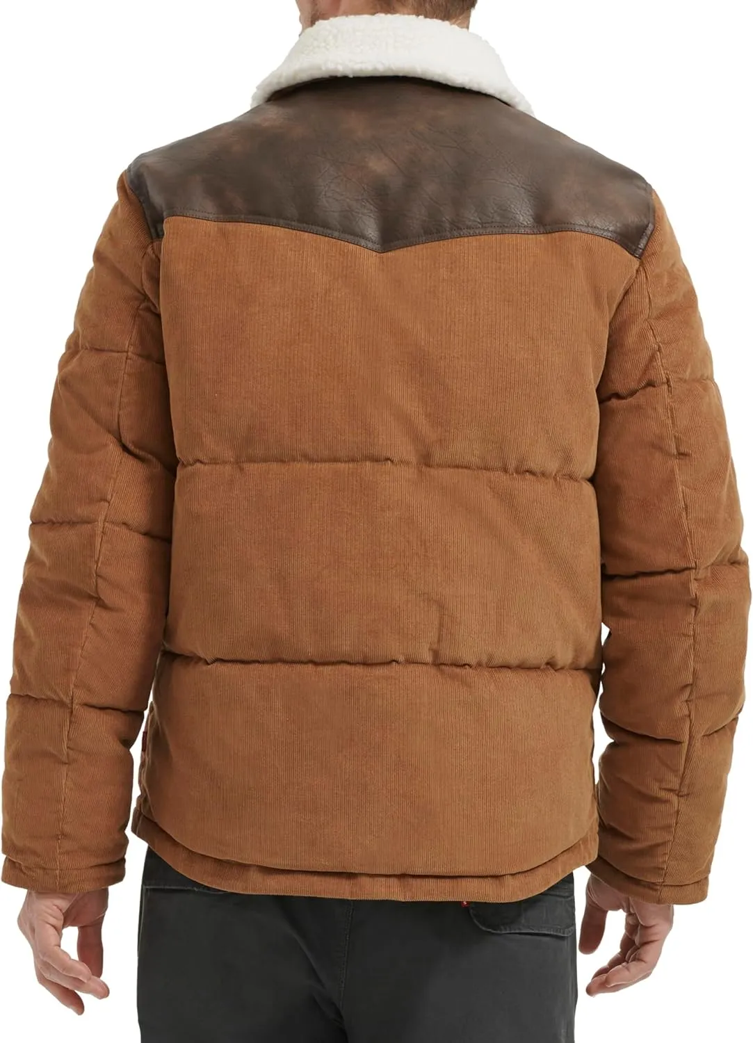 Levi's Men's Out West Mixed Media Puffer Jacket
