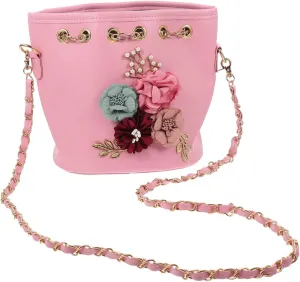 LIFKOME Pu Material Women's Shoulder Bag Large Capacity Bucket Bag Fashionable Floral for Women Suitable for Many Occasions