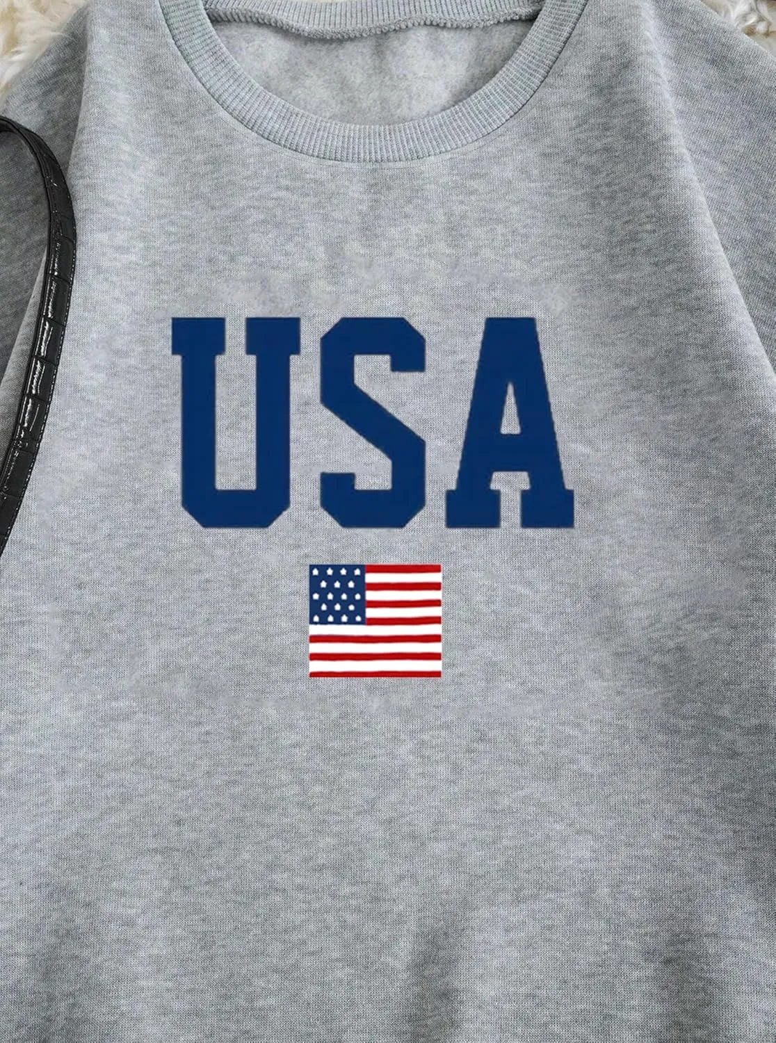 LovelyWholesale Women Graphic Crew Neck Sweatshirts Causal Long Sleeve Pullover Tops