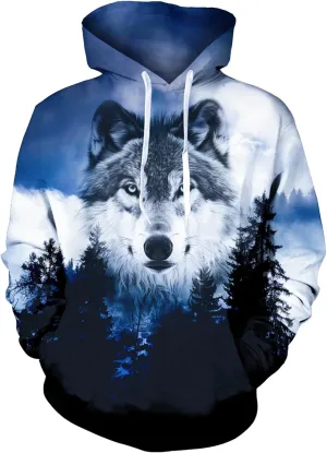 Loveternal Mens Womens Fleece Liner Hoodies Novelty Graphic Pullover Hooded Sweatshirts