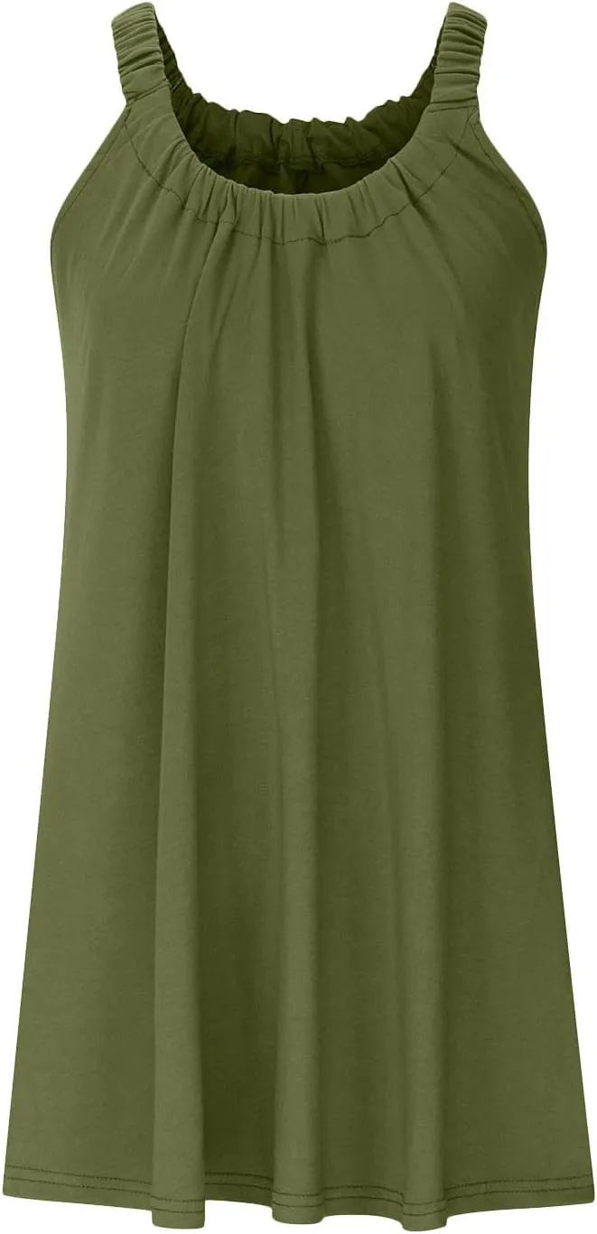 LRMQS Womens Summer Dresses Casual 2025 Vacation Beach Cover ups Sundresses Hawaiian Spring Tank Short Dress Resort Wear