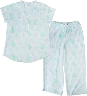 Mary Square Serena Short Set, Rayon Women's Loungewear