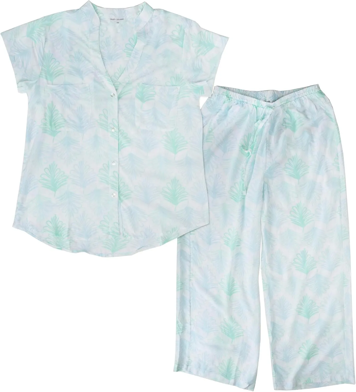 Mary Square Serena Short Set, Rayon Women's Loungewear