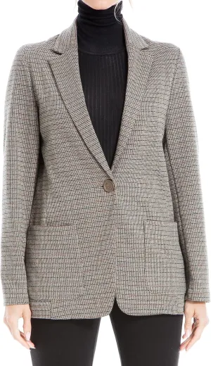 Max Studio Women's Double Knit One Button Blazer