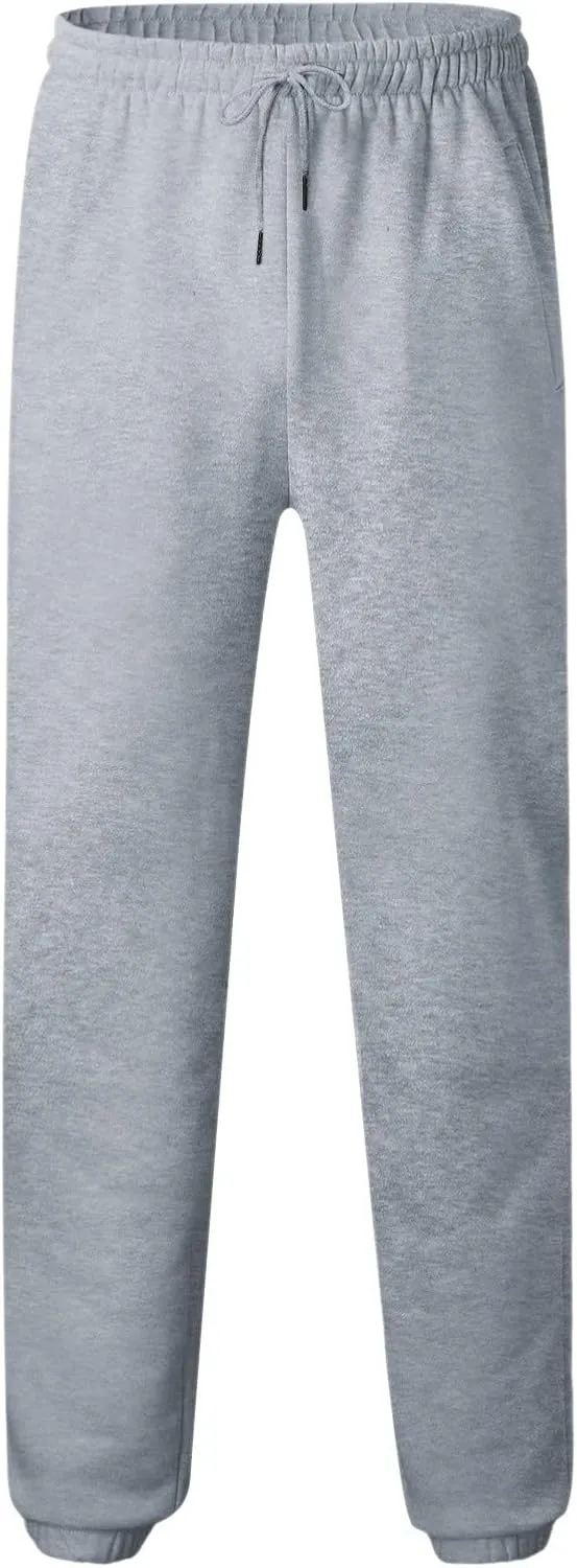 Mens Autumn and Winter High Street Fashion Loose Pants Fleece Lined Sweatpants Active Outdoor Sports Jogger Pants