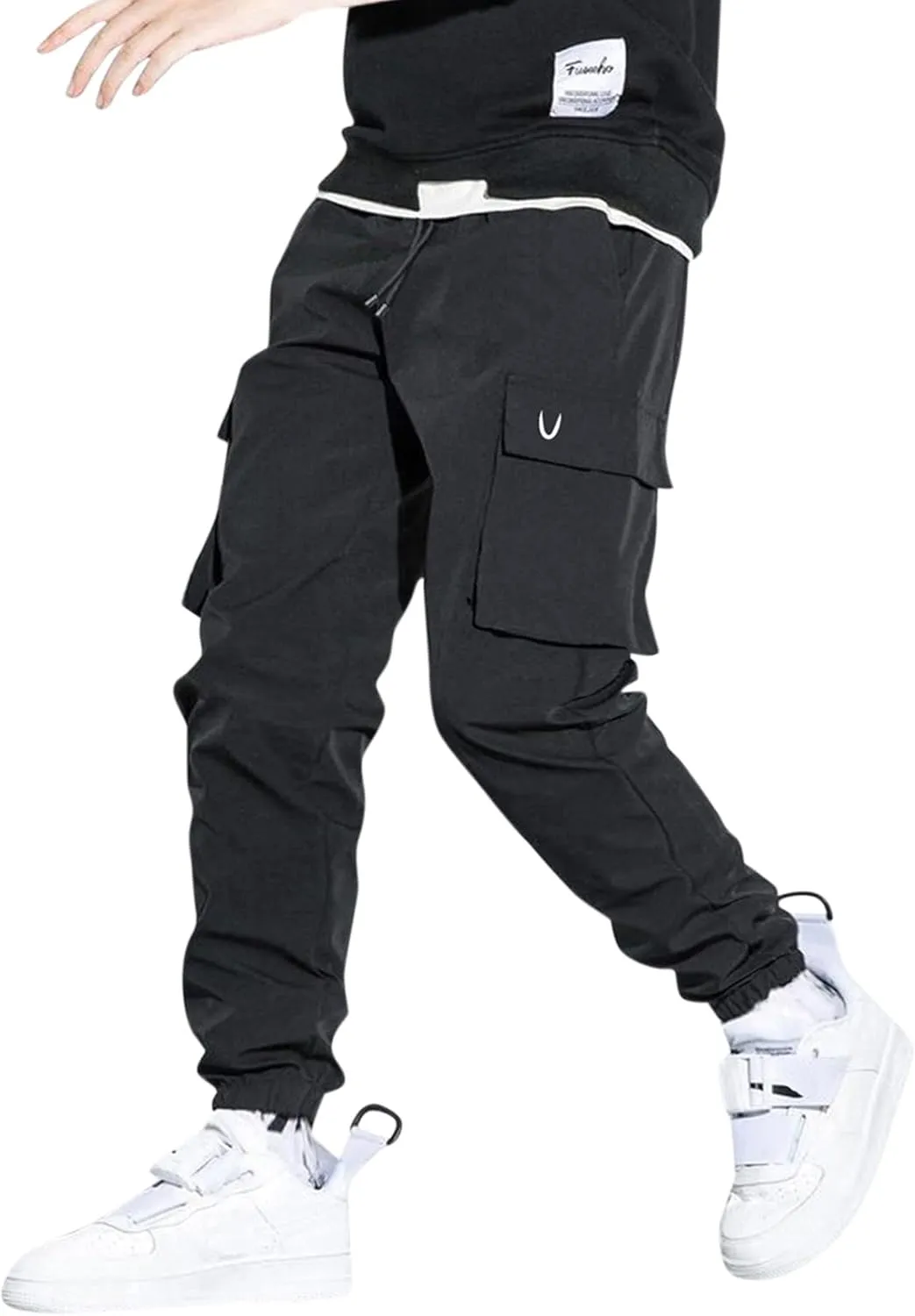 Men's Causal Cargo Pants Sports Pants Trousers Loose-Fit Classic Comfy Daily Wear with Multi-Pocket Hiking Joggers