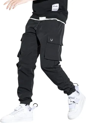 Men's Causal Cargo Pants Sports Pants Trousers Loose-Fit Classic Comfy Daily Wear with Multi-Pocket Hiking Joggers