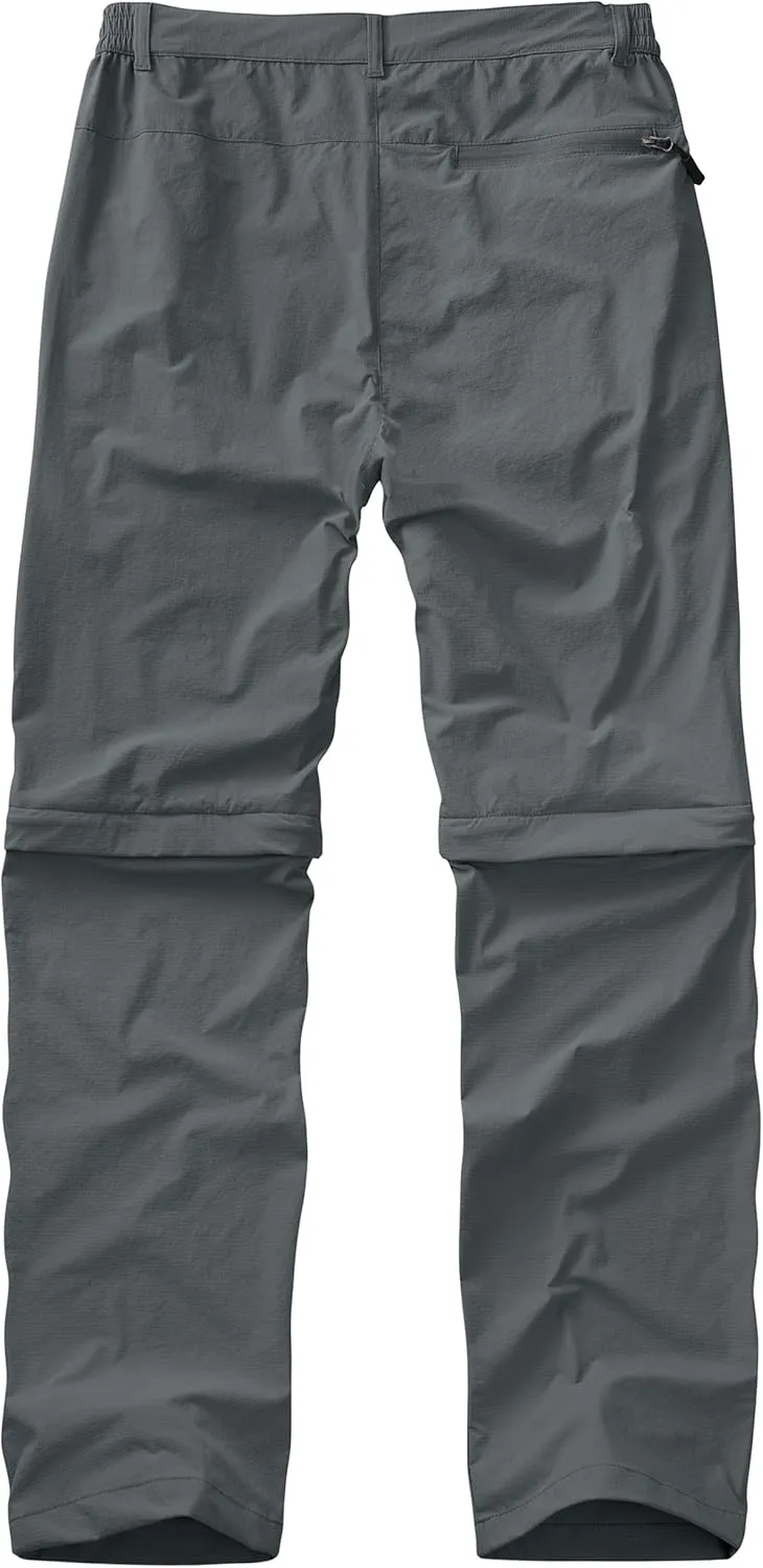 Mens Hiking Pants Convertible Quick Dry Lightweight Zip Off Outdoor Fishing Safari Pants
