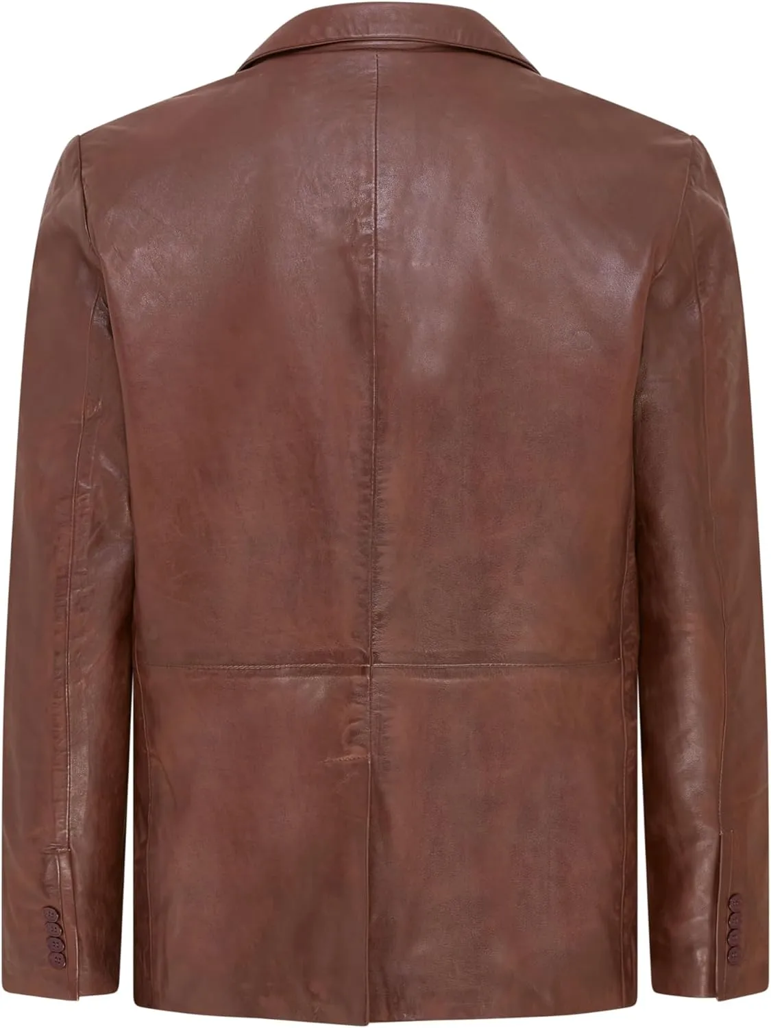 Mens Leather Blazer Soft Real Italian Leather Fitted Vintage Jacket Coat