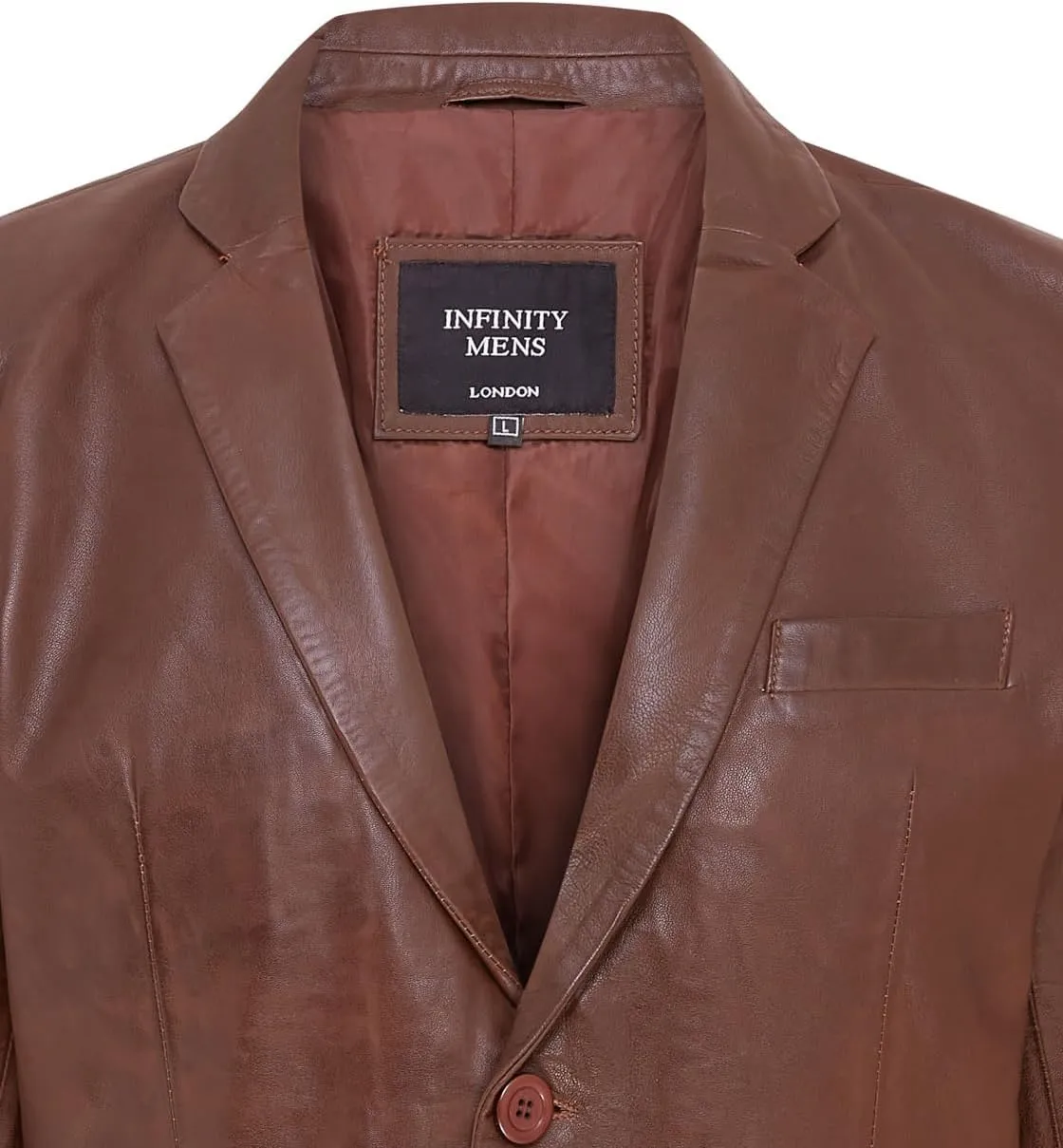 Mens Leather Blazer Soft Real Italian Leather Fitted Vintage Jacket Coat