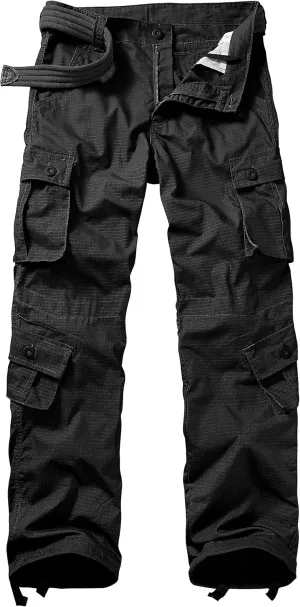 Men's Outdoor Hiking Pants, Tactical Pants Lightweight Casual Work Ripstop Cargo Pants for Men with Pockets