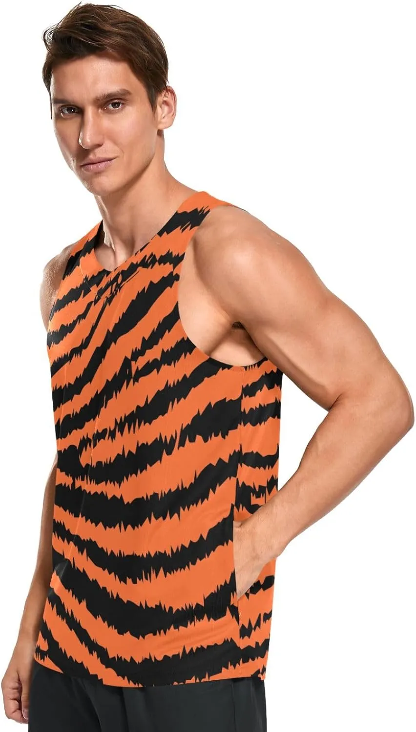 Men's Quick Dry Sports Tank Tops for Gym Athletic Fitness Running Workout Beach Sleeveless Shirts with Pocket
