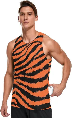 Men's Quick Dry Sports Tank Tops for Gym Athletic Fitness Running Workout Beach Sleeveless Shirts with Pocket