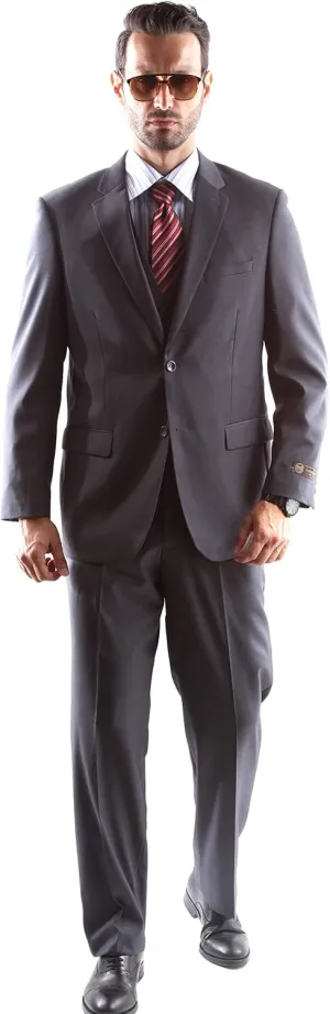 Men's Single Breasted 2 Button Extra Fine Slim Fit Dress Suit