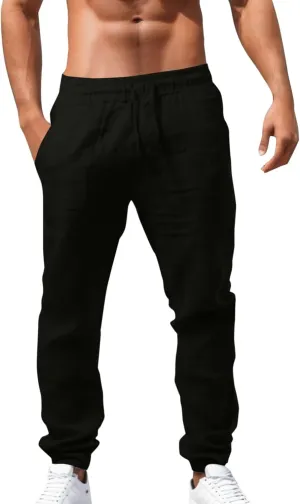 Mens Workout Gym Pant Casual Sweatpants Straight-Leg Joggers Running Hip Hop Y2K Trousers Summer Beach Pants