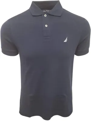 Nautica Men's Slim Fit Short Sleeve Solid Soft Cotton Polo Shirt