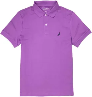 Nautica Men's Slim Fit Short Sleeve Solid Soft Cotton Polo Shirt