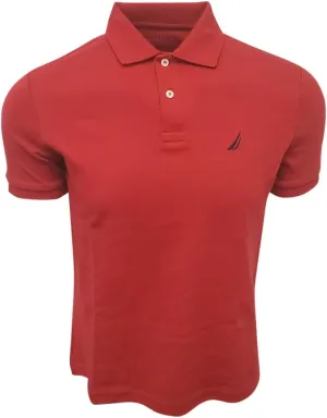 Nautica Men's Slim Fit Short Sleeve Solid Soft Cotton Polo Shirt