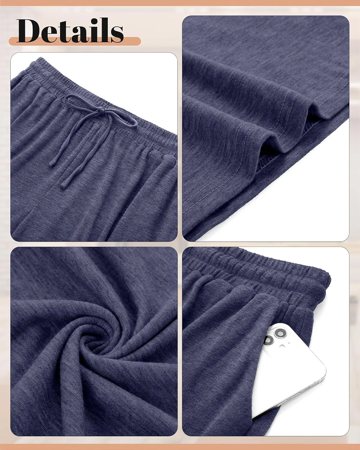 Neer 3 Pack Women's Plus Size Sweatpants Wide Leg High Waist Drawstring Yoga Lounge Joggers Open Bottom Pants with Pockets