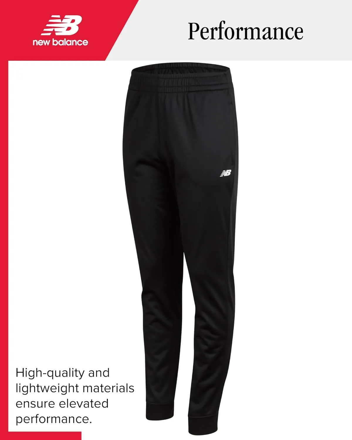 New Balance Boys Sweatpants - 4 Pack Active Tricot Boys Joggers Athletic Pants with Pockets, Kids Activewear Clothes (4-20)