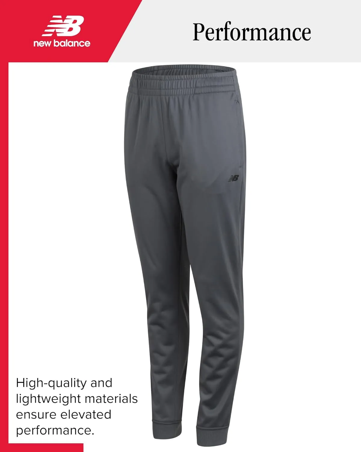 New Balance Boys Sweatpants - 4 Pack Active Tricot Boys Joggers Athletic Pants with Pockets, Kids Activewear Clothes (4-20)