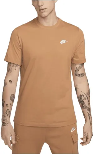 Nike Sportswear Club Men's T-Shirt (Flax, AR4997-224) Size X-Large