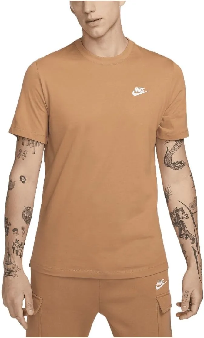 Nike Sportswear Club Men's T-Shirt (Flax, AR4997-224) Size X-Large