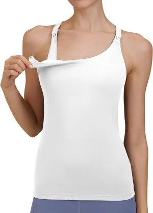 Nursing Tank Top for Breastfeeding Sexy Crisscross Back Maternity Sports Bra Fitness Workout Yoga Pregnancy Bra